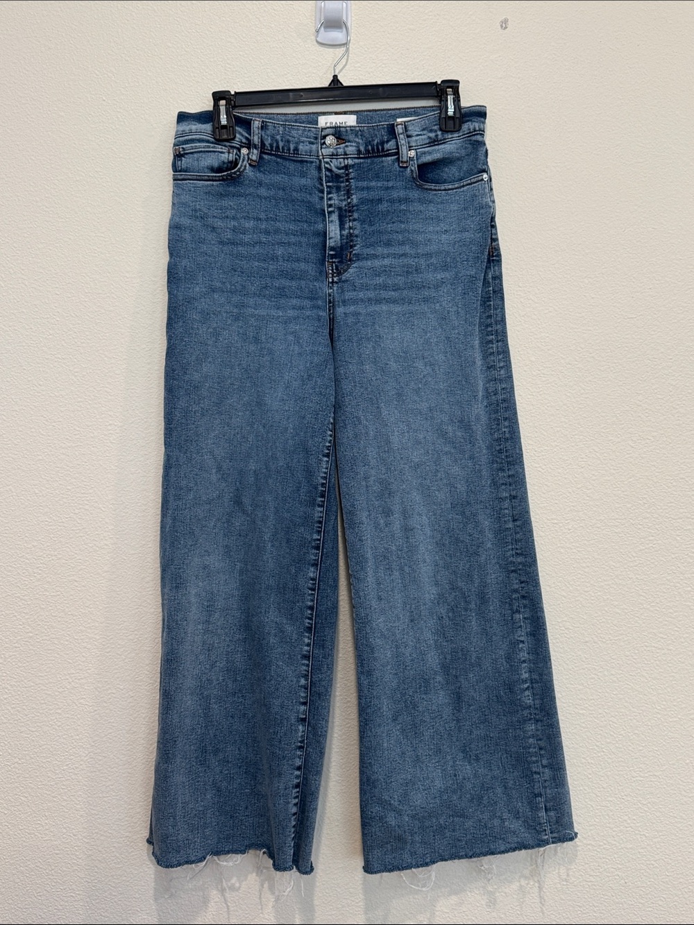 Frame Denim Faded Blue Wide-Leg Palazzo Jeans - Picture 5 of 7
